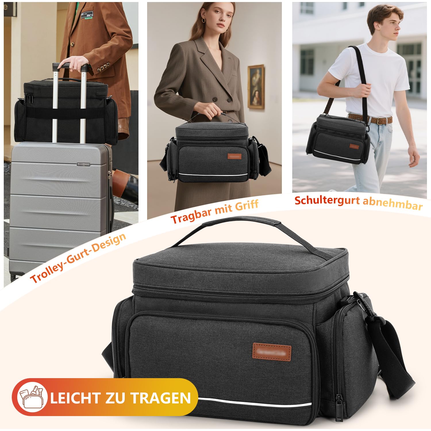 Acrylfarben-Organizer Tasche – Künstler-Aufbewahrung für Malutensilien, Tragbare Pinseltasche & Art Tote Bag, Wasserabweisend mit Fächern für Pinsel, Farben & Zubehör (Nur Tasche)