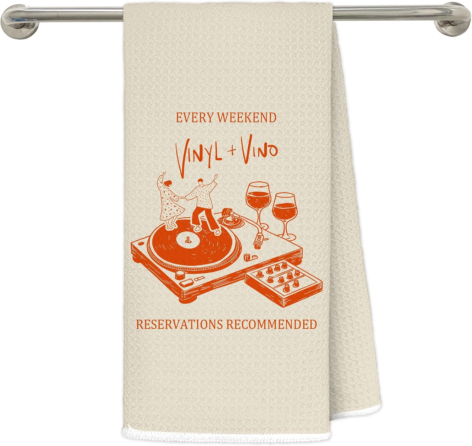 4th of July American Patriotic Wine Kitchen Towels 16x24 in, Independence Day Red White Blue Flag Wine Glasses Decorative Hand Tea Dish Towels for Home Bar Kitchen Bathroom