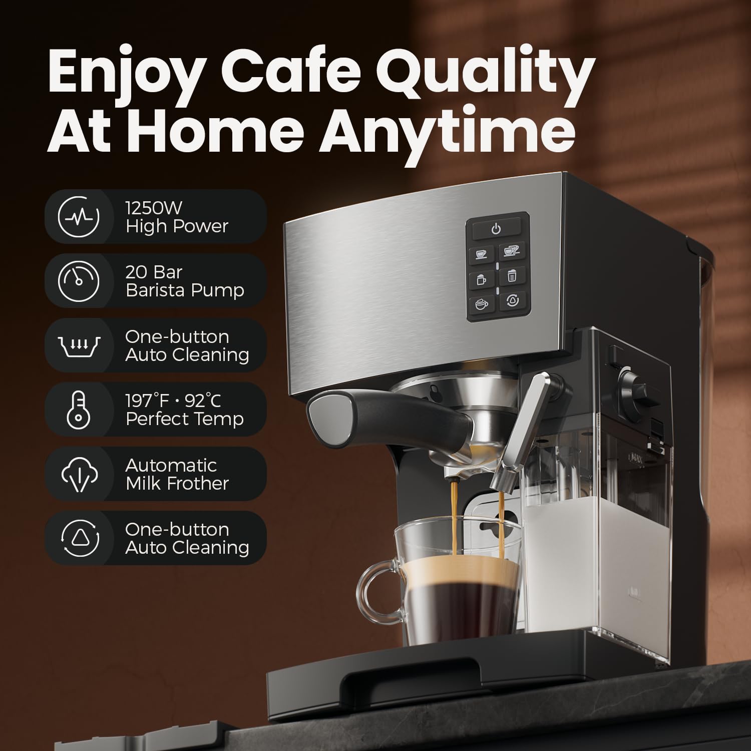 JZ.CAFE Super-Automatic Espresso Machine - Cappuccino Maker -2 JZ.CAFE Super-Automatic Espresso Machine - Cappuccino Maker -2