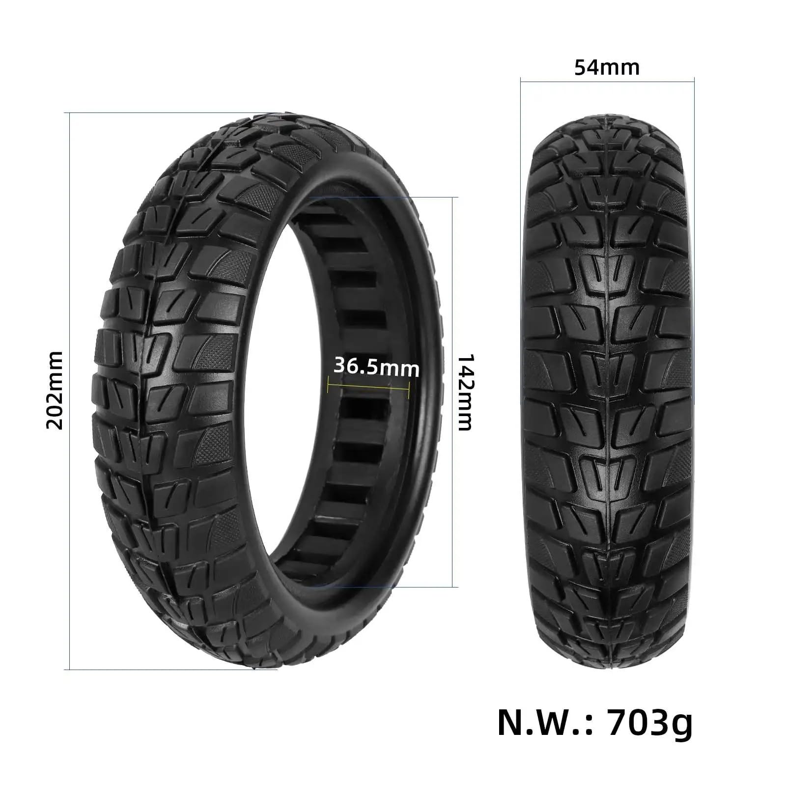 Ruedas Macizas Neumático sólido todoterreno 8,5 * 2 de 8,5 pulgadas for caucho de scooter eléctrico