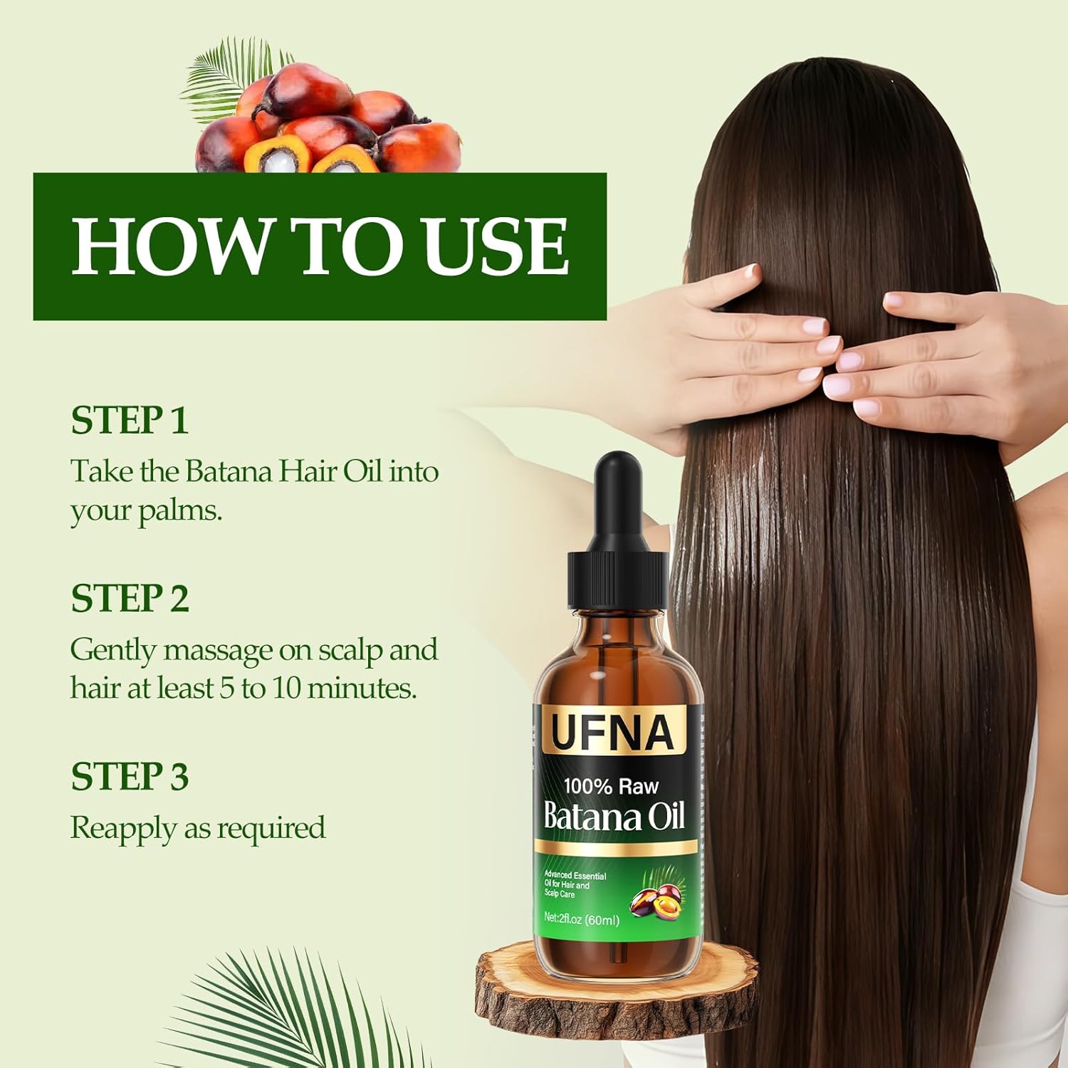 Batana Oil for Hair Growth&Revitalization – Traditional Honduran Formula for Thicker, Fuller Looking Hair – Intensive Scalp & Root Nourishment – Enhances Thickness for Men & Women-60ml