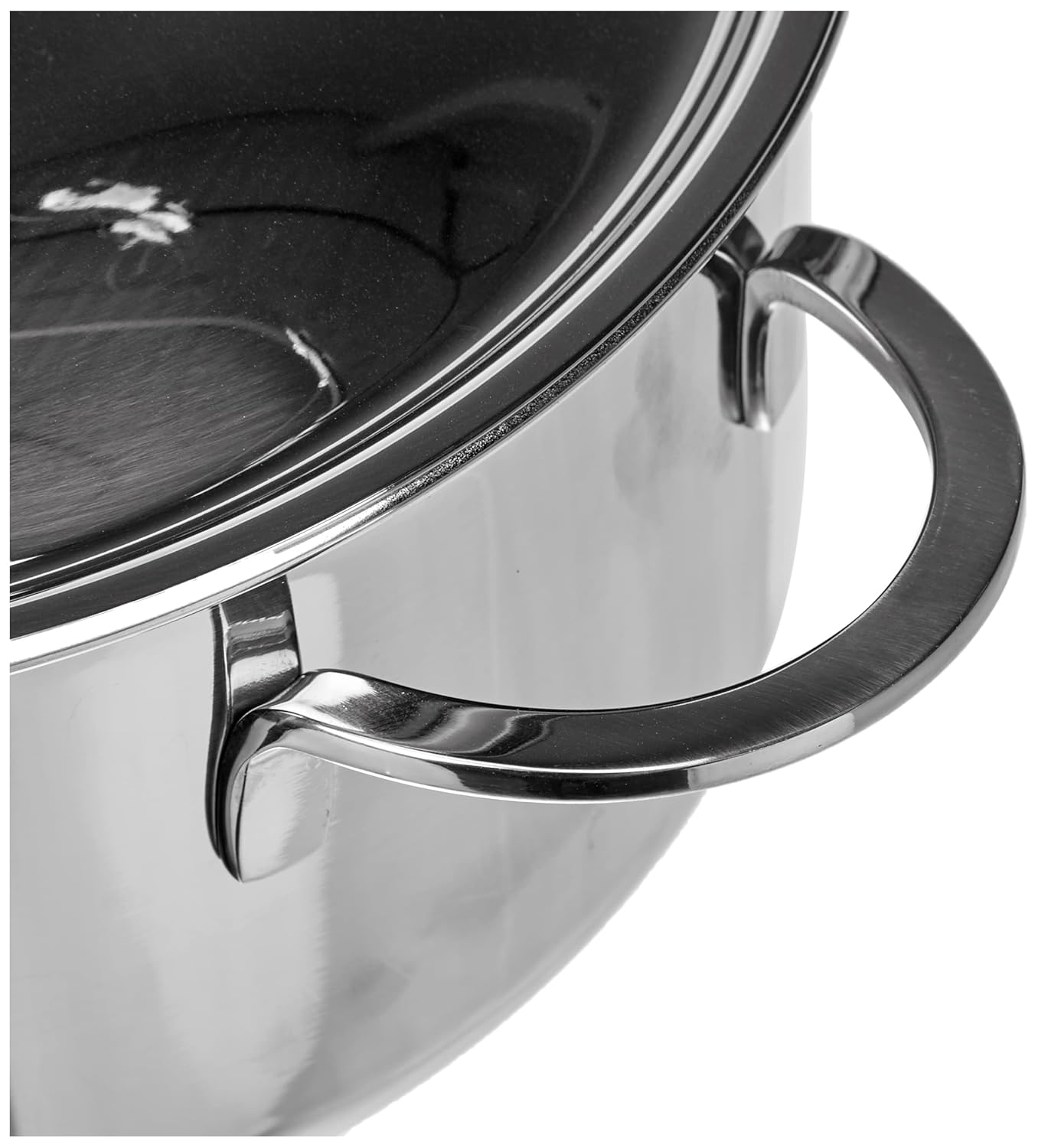 Spring Cristal Stewing Pot with Lid, Stainless Steel, Diameter 20 cm, Height: 9 cm, 2.7 litres, Suitable for Induction Cookers, Roasting Dish with Lid, Oven-Safe, Dishwasher Safe, Cooking Pot