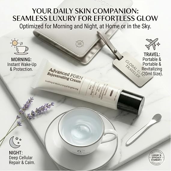 PDRN Rejuvenating Cream,PDRN Face Moisturizer,Day & Night Cream For Women Anti Aging Skin Care Face Cream,Lightweight Korean Face Moisturizer for Strengthening Skin Barrier,0.7 Fl Oz