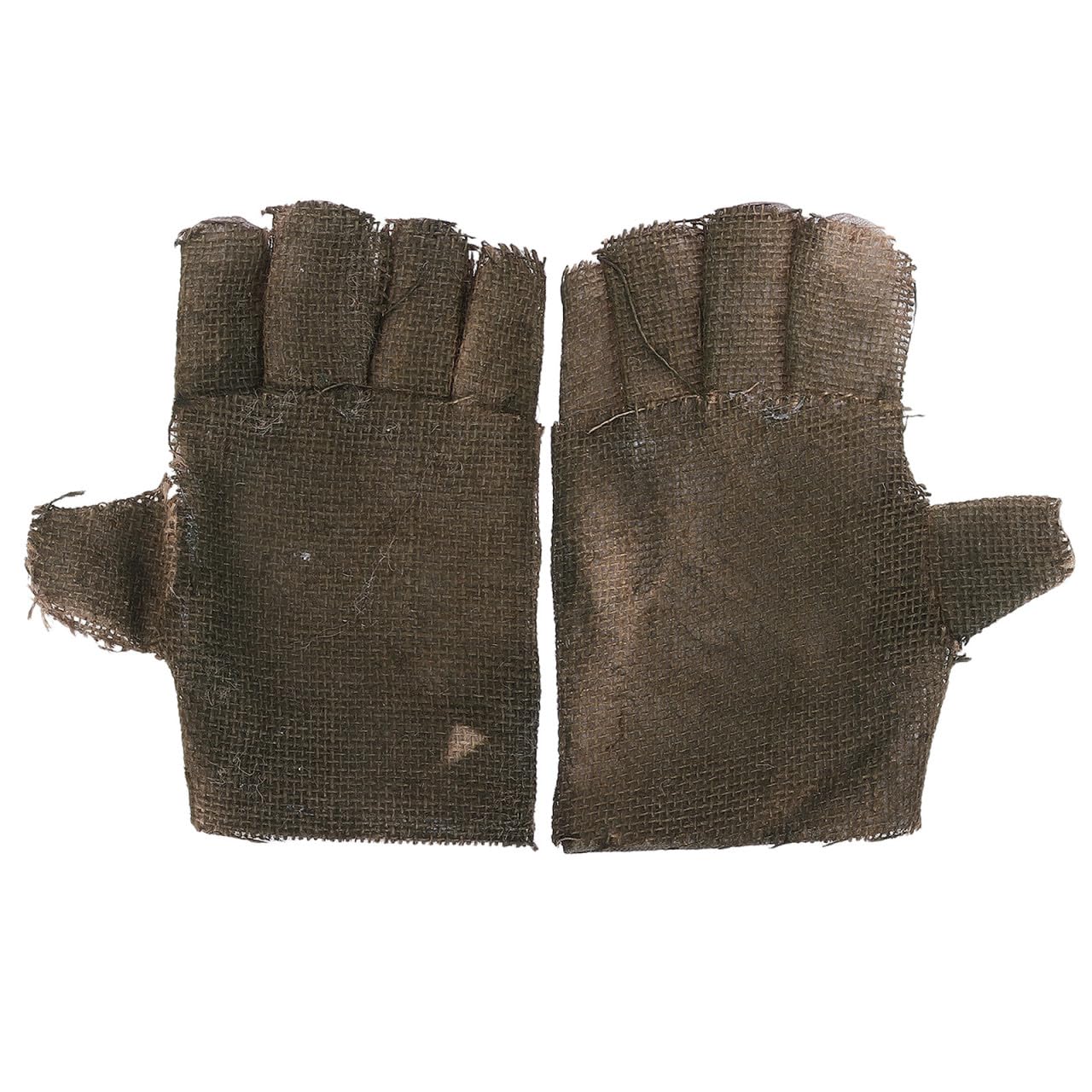 Guantes de espantapájaros terroríficos de arpillera y látex 3