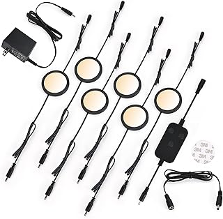 6pack LED Puck Light Kit, 2700-6000K Smart Round Under Cabinet Lighting ...