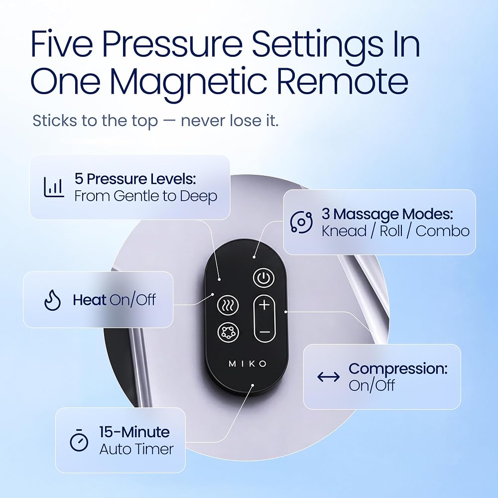MIKO shiatsu foot massager features and controls