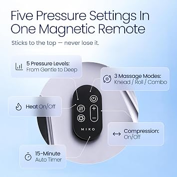 MIKO Shiatsu Foot Massager with Heat for Neuropathy & Plantar Fasciitis