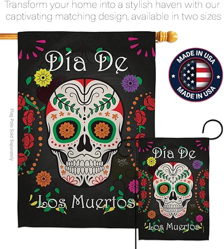 Miniatura 5 de Dia De Los Muertos Decoraciones para el Hogar Día de Muertos Bandera Regalo Banderas Mexicana Banner Otoño Puerta Frontal Tapiz de Otoño Tapiz de