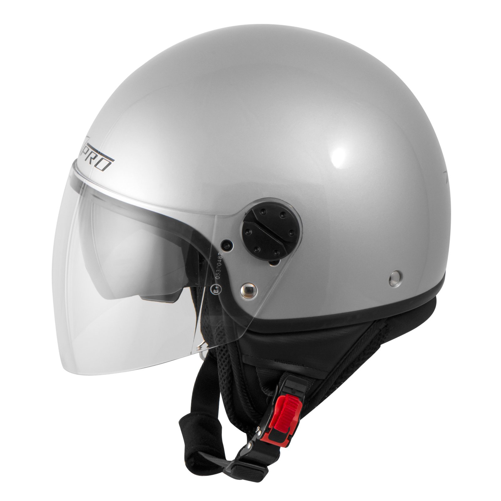 Otwarty kask typu jet, motocykl, skuter, podwójny daszek, wewnętrzna osłona przeciwsłoneczna, A-pro ECE 22-06