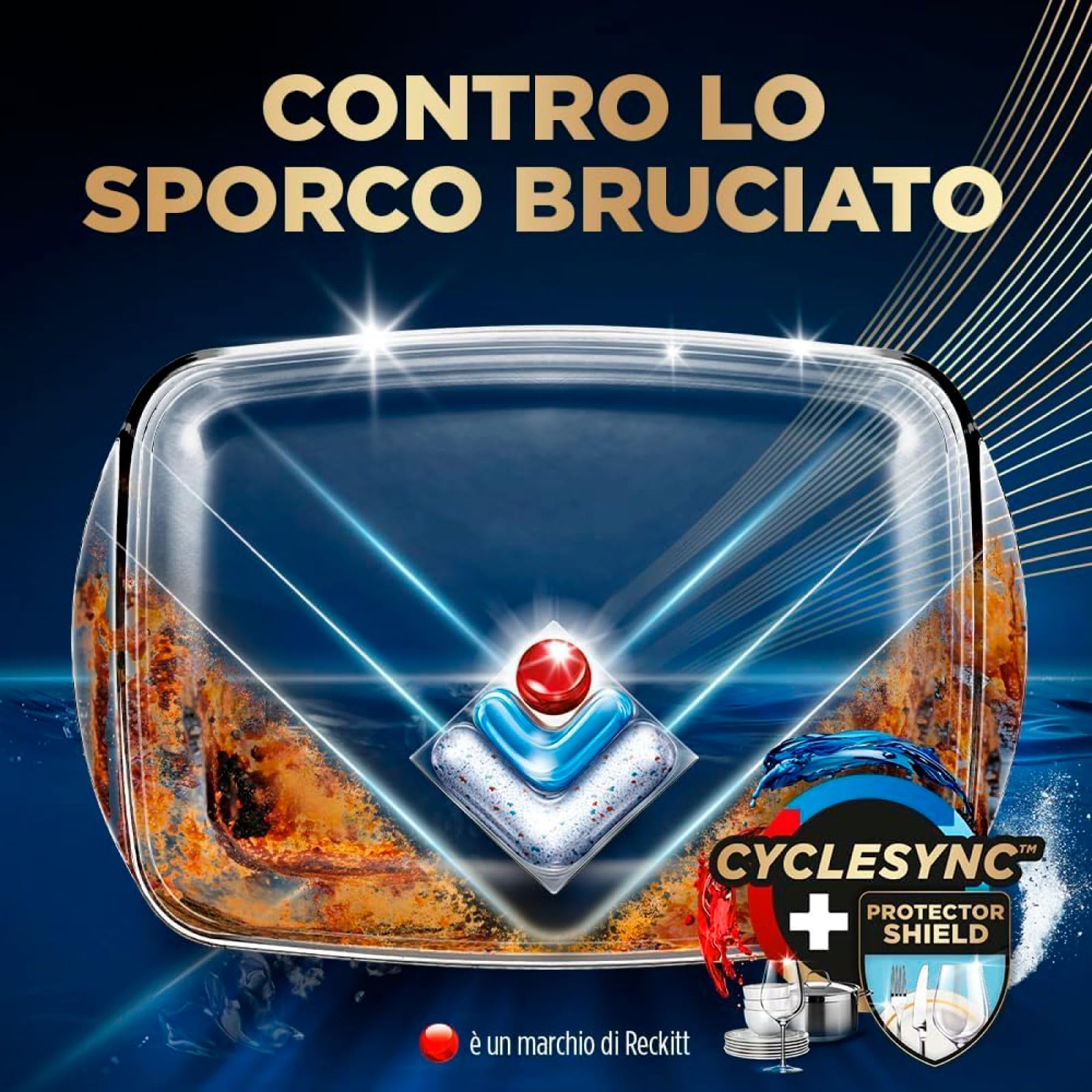 Finish Powerball Ultimate Plus 192 Pastiglie Capsule Classico Lavastoviglie Contro le Macchie di Bruciato Brillantezza Eccezionale Pulizia Intensa - 4 Confezioni da 48 Tabs