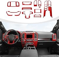 Vista 11 de para F150 Kit de moldura interior, 11 piezas de tablero de consola central y cubierta de panel de navegación compatibles con accesorios interiores