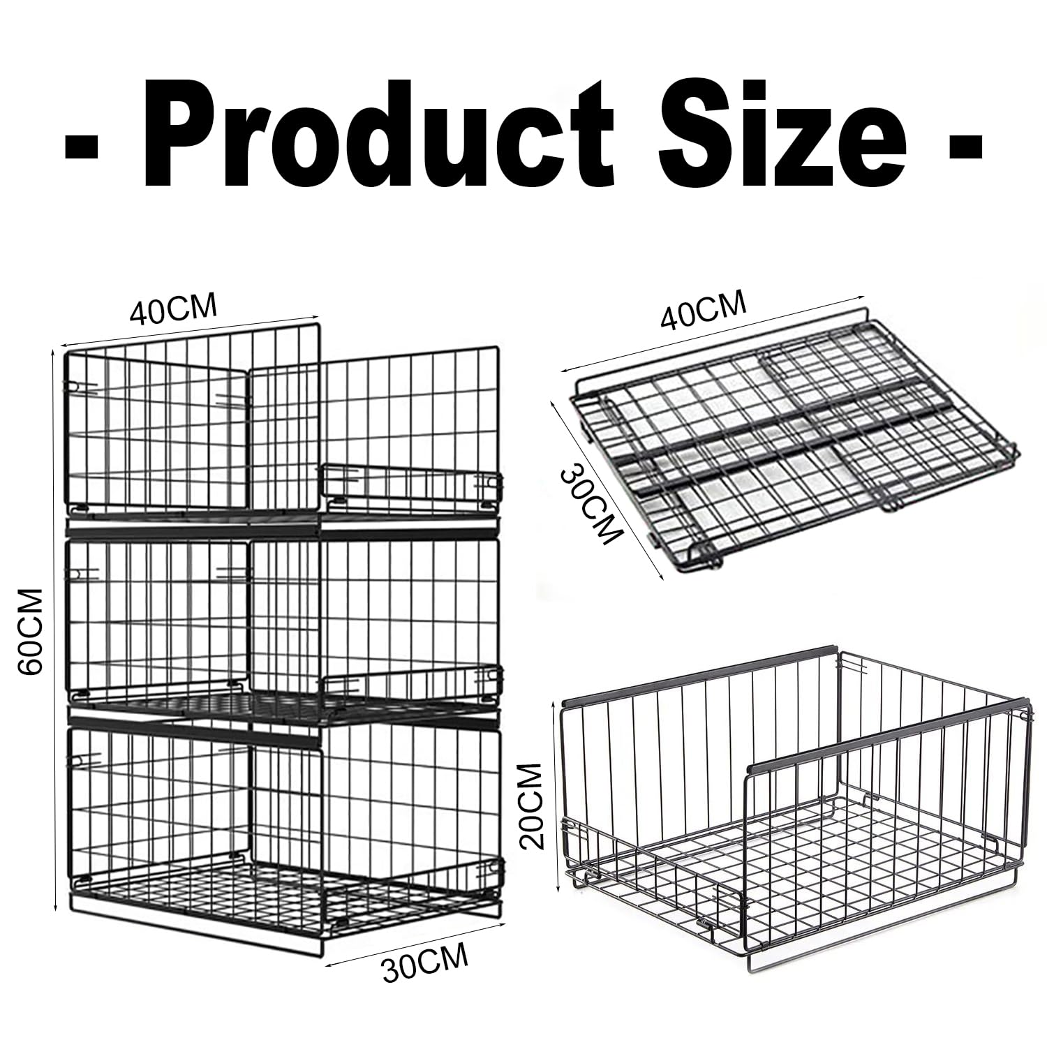 6 Stück Ordnungssystem Kleiderschrank，Schrank Organizer Kleiderschrank, Regal Metall Schrank Faltbare Aufbewahrung,Stapelbare Aufbewahrungsbehälter für Schrank für Garderobe,Wohnzimmer,Waschküche