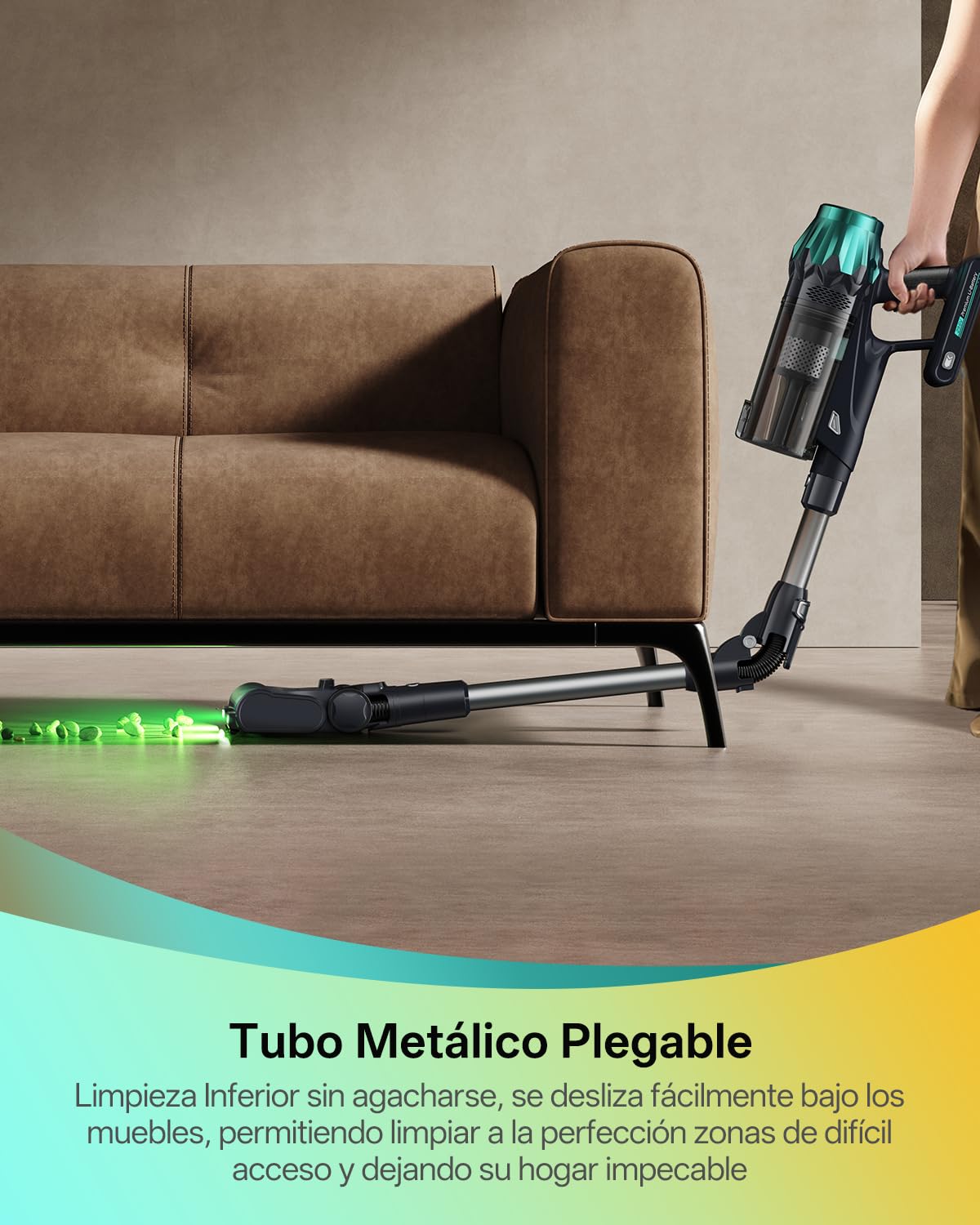 Vexilar V15Max Aspiradora sin Cable 65KPa/60 Min/1,5L, Aspiradora Inalámbrica con Fregona, Antienredos, Fácil Limpieza,Tendencias de Moda, Aspirador Escoba Vertical para Suelos/Alfombras/Pelos/Coche
