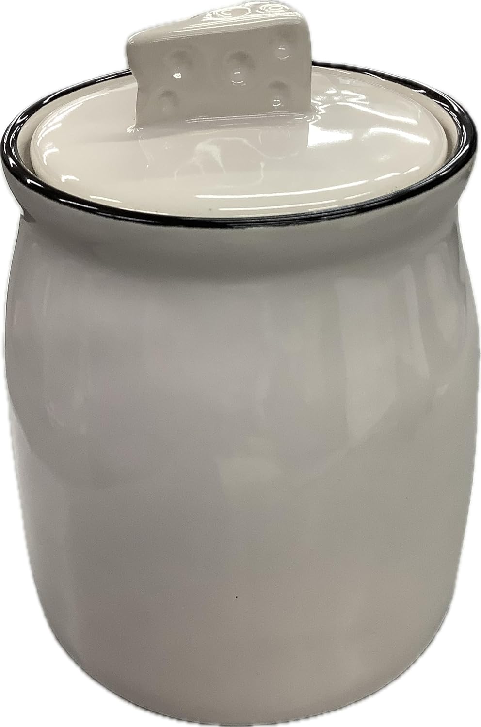 Rae Dunn Pixar Ratatouille Ceramic Jar with Lid, Bon Appetit, 5" W x 6.5" H