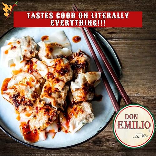 Miniatura 5 de Don Emilio Hot Chili Salsa Macha (9 oz) (Pack of 1) | Keto, Vegan | Crisp, Tingly | Spicy, Savory | Red Pepper, Chili