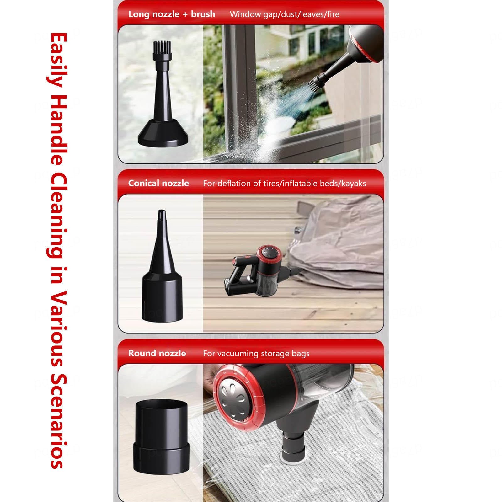 Lavapavimenti Senza Filo 5 in 1 Portatile, 400ml Serbatoio, Lavapavimenti Senza Filo Leggero Versatile Aspira E Lava Pavimenti Casa per Pavimenti, Tappeti, Capelli di Animali,Red