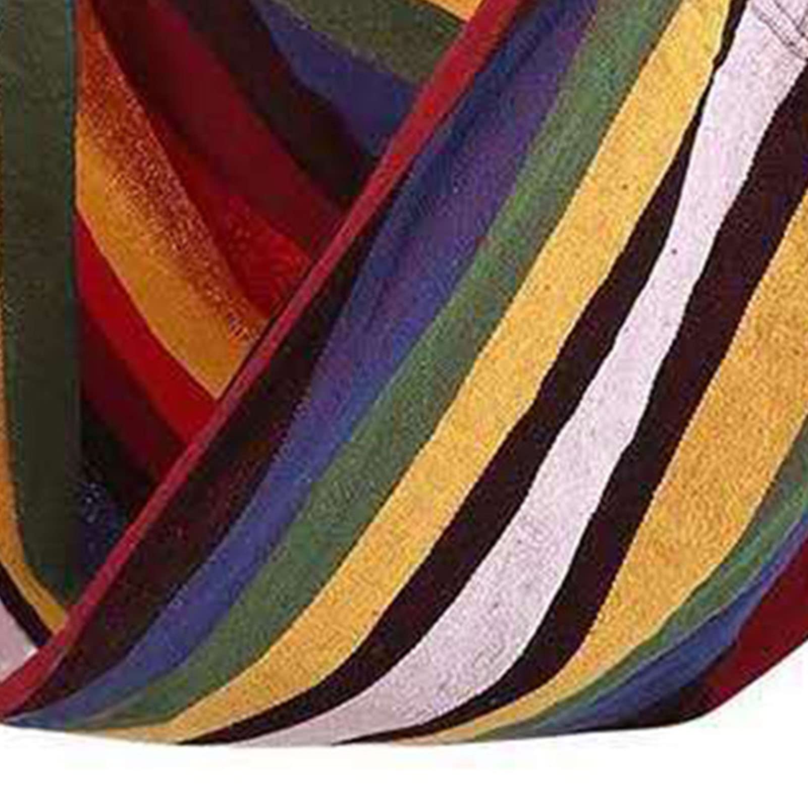 Sedia Sospesa Altalena per Amaca da Esterno in Tela, a Strisce Colorate, Pieghevole Portatile, 100x130cm, per Giardino