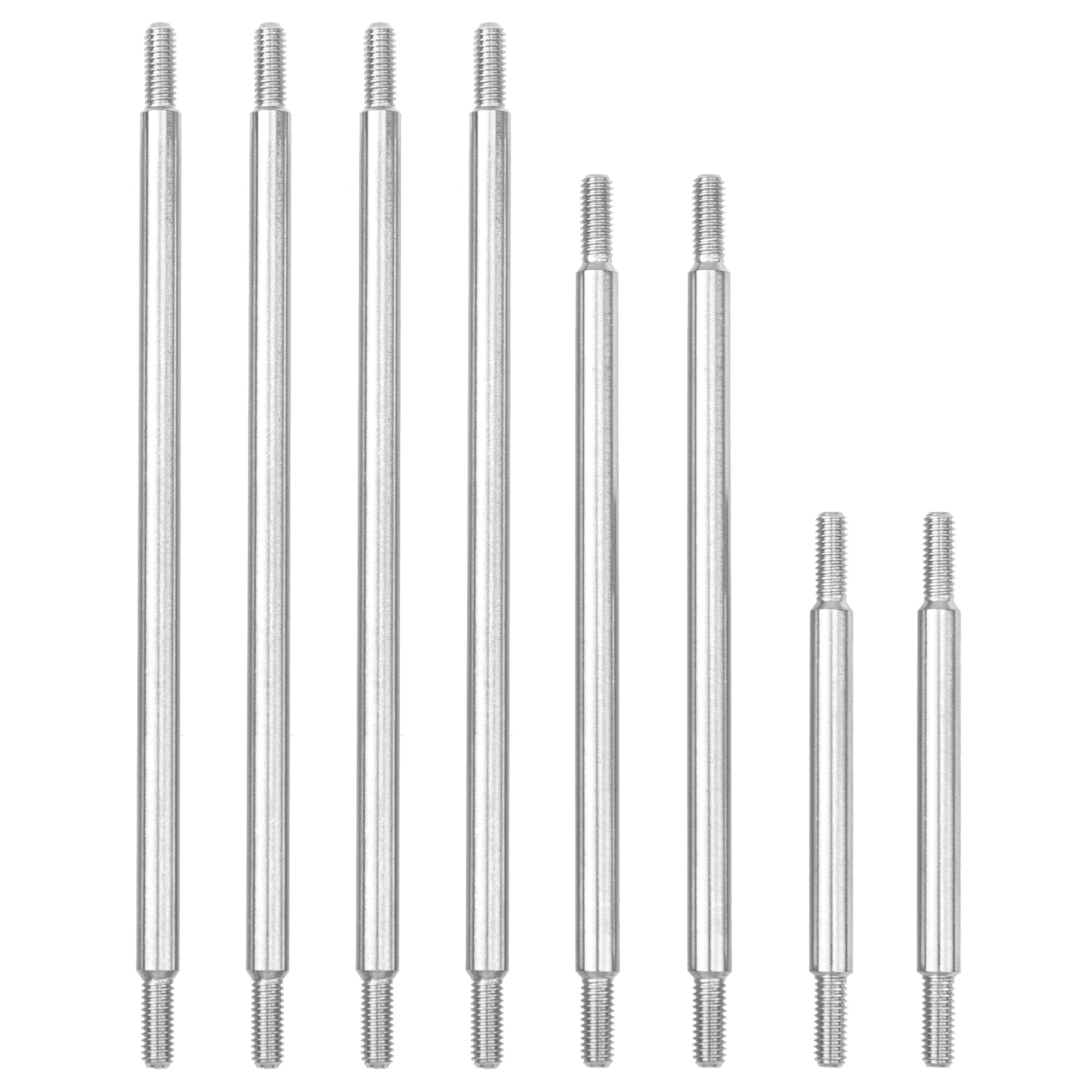 8Pcs Vgoohobby Stainless Steel 324 Wheelbase Chassis Pull Rod Link Linkage Compatible with Traxxas TRX-4 Defender Tactical S201 1/10 RC Crawler Car