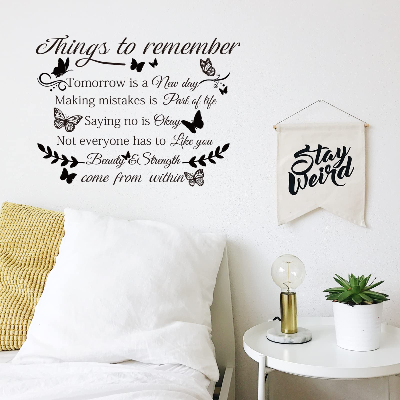 Teenage Room Wall Quotes SUPERDANT Butterfly Wall Stickers Purple