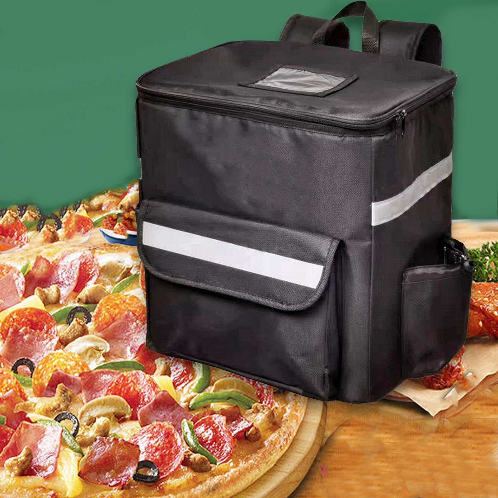 Bolsa Isotérmica Reutilizable Y Duradera para Reparto de Comida. Mochila Grande para Reparto de Pizza.