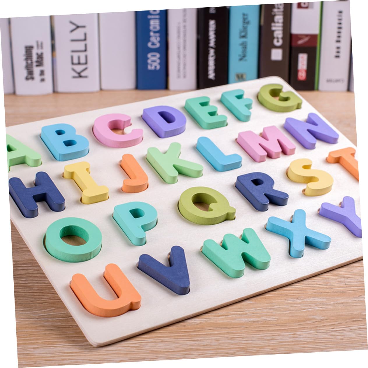 Puzzle Numerico e Lettere in Legno 4 Pezzi, Giocattolo Educativo | Decorazioni Scuola, Superfice Liscia, Colori Vivaci, Apprendimento Precoce per Ragazzo Ragazza