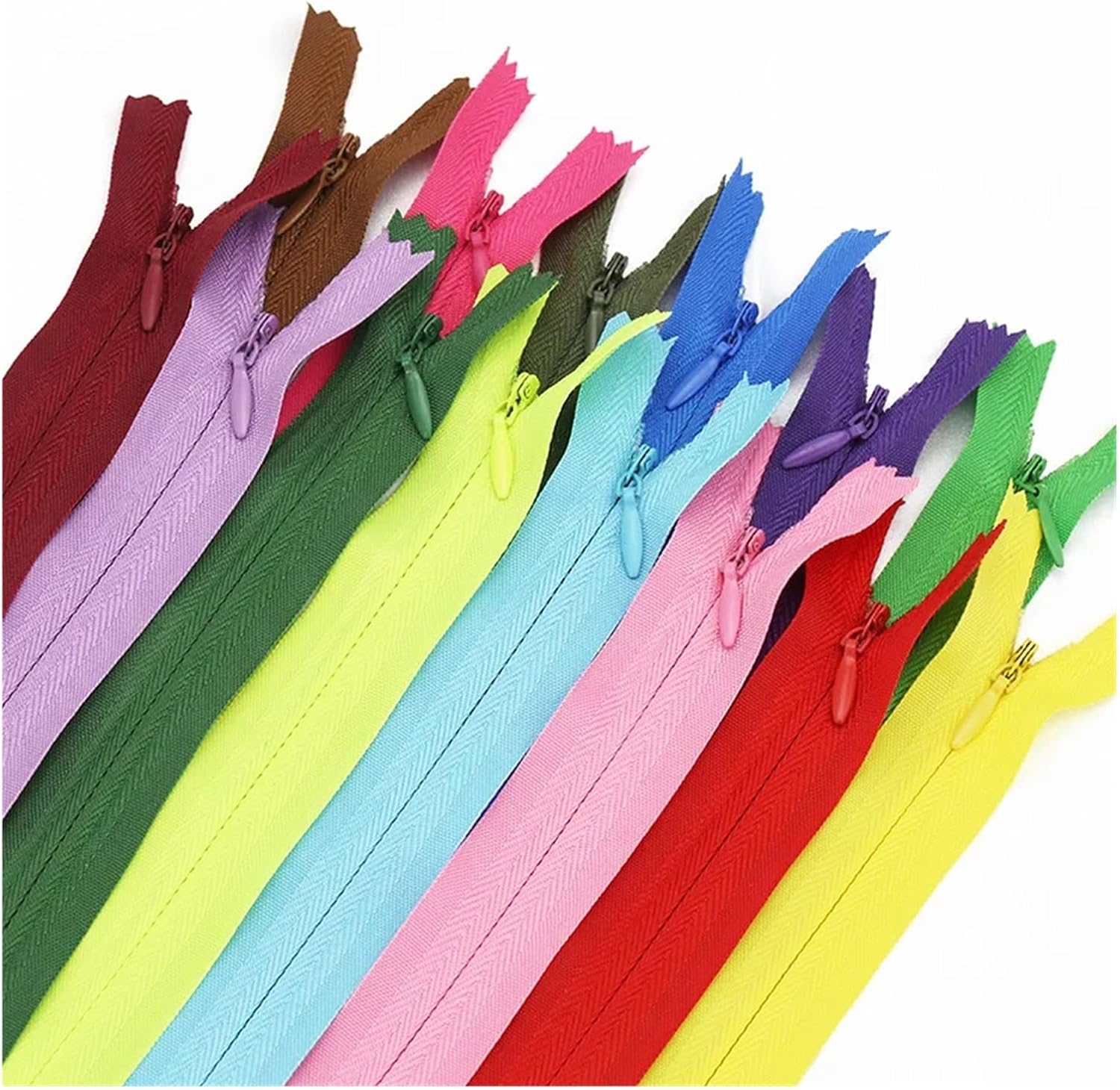 Invisible Zipper 20 Piece Concealed Zipper Nylon Coil Repair Kit, Suitable for Fabric Sewing Accessories for Clothes(Black)