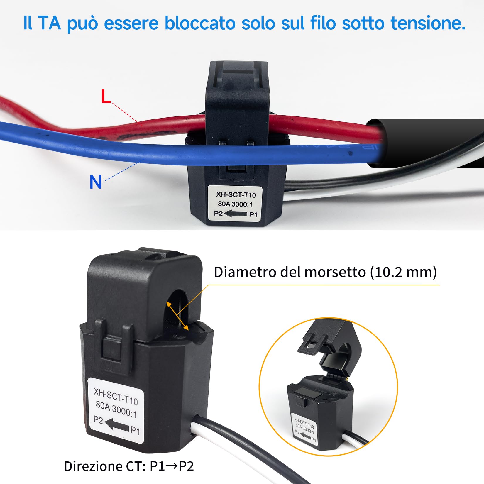 OWON Contatore elettrico intelligente Wi-Fi con relè, compatibile con Tuya, contatore di energia per sistema mono/trifase, contatto a secco 16 A, monitoraggio in tempo reale, tensione e potenza, Alexa