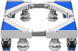 Socle Lave Linge,base machine a laver Support,Plateaux de sol,base machine a laver chariot pour appareil mobile à roulettes,45-75cm/40-70cm Charge 300 kg 4 jambes +4 Roues