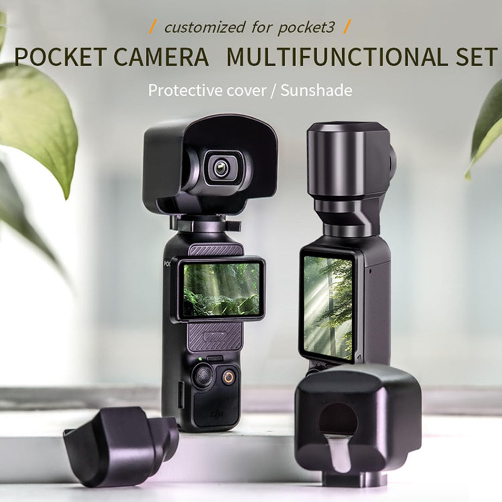 Generic Lens Sun Hood Sunshade Gimbal Protector Cover Case Lens Cap for DJI Osmo Pocket 3 Camera Accessories