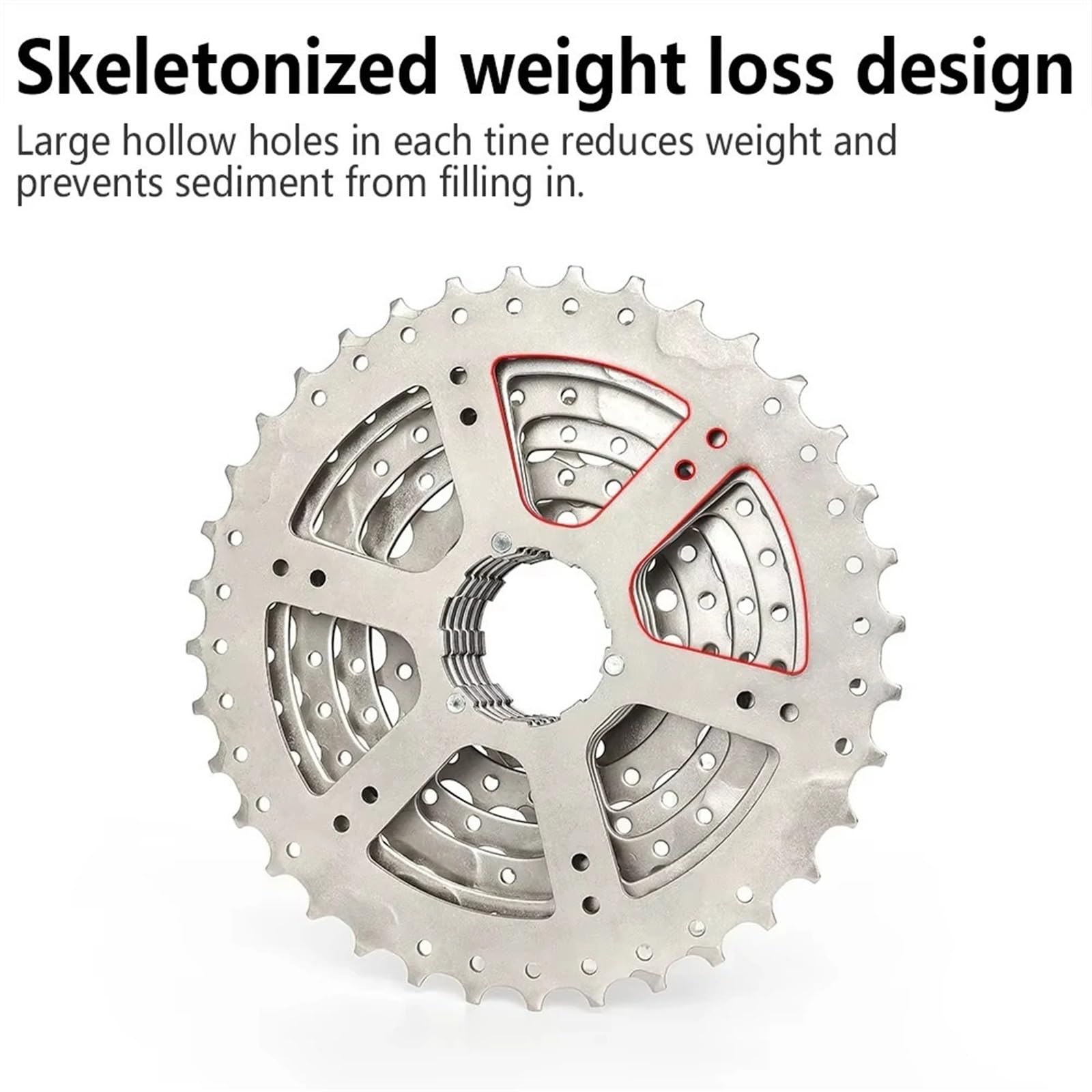 Kaseta Rowerowa Pasuje do TTPRO 8V 11-40T/42T/46T kaseta MTB rower 8 prędkości HG zakres wolnobieg zębatka rower górski koło zamachowe Speed Cassette(8S-11-42T)