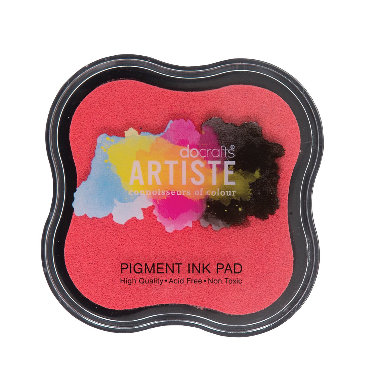 Artiste Pigment Pink Ink Pad for Stamping Adhering Embossing Powders, Crafting Supplies, Highly Pigmented