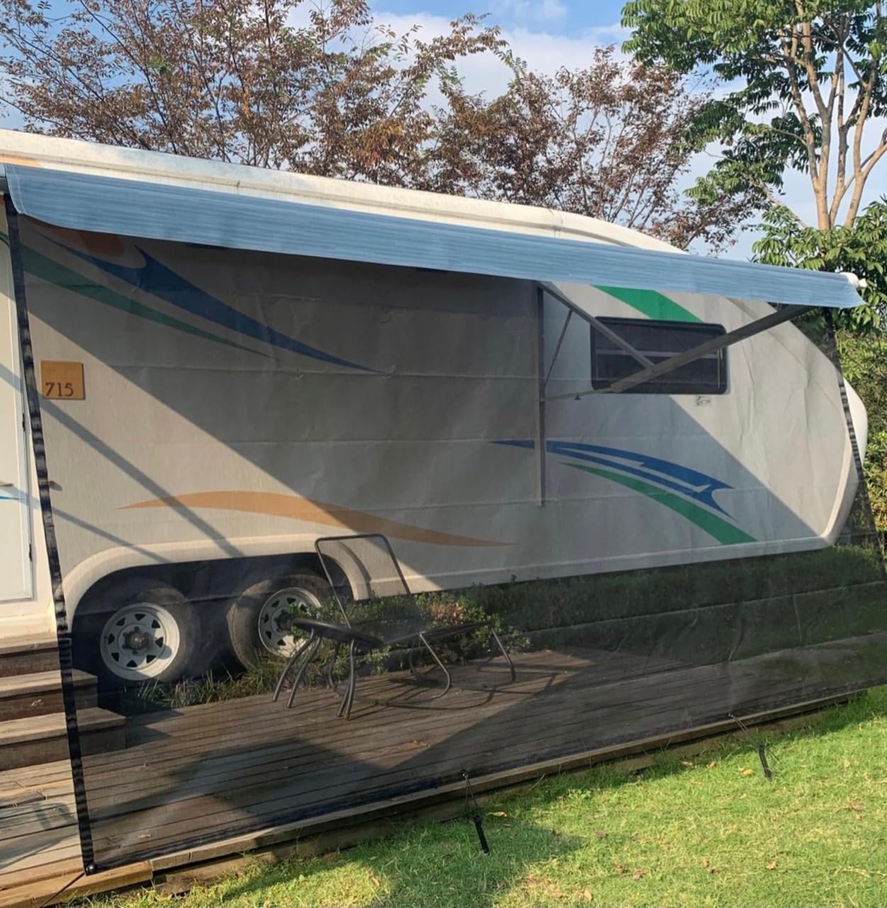 Pare-soleil camping-car de 4m haut de gamme pour la veranda