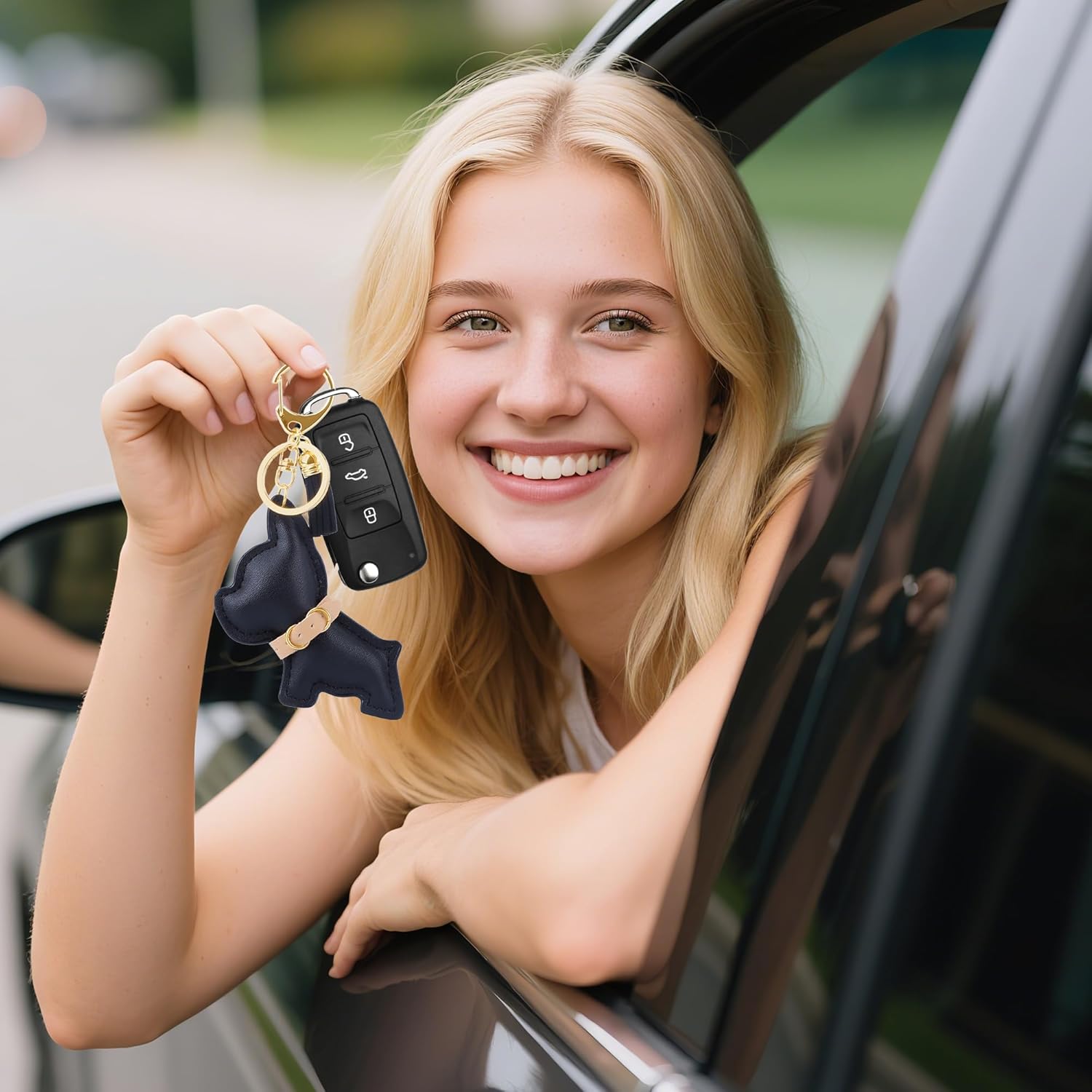 Leather Bag Charm for Women, Cute Keychain Kawaii Purse Charm Accessory for Handbags Backpacks Tote Bags - Image 6