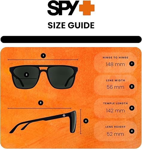 Miniatura 4 de SPY Czar - Gafas de sol cuadradas para hombre + paquete con kit de gafas de diseñador iWear
