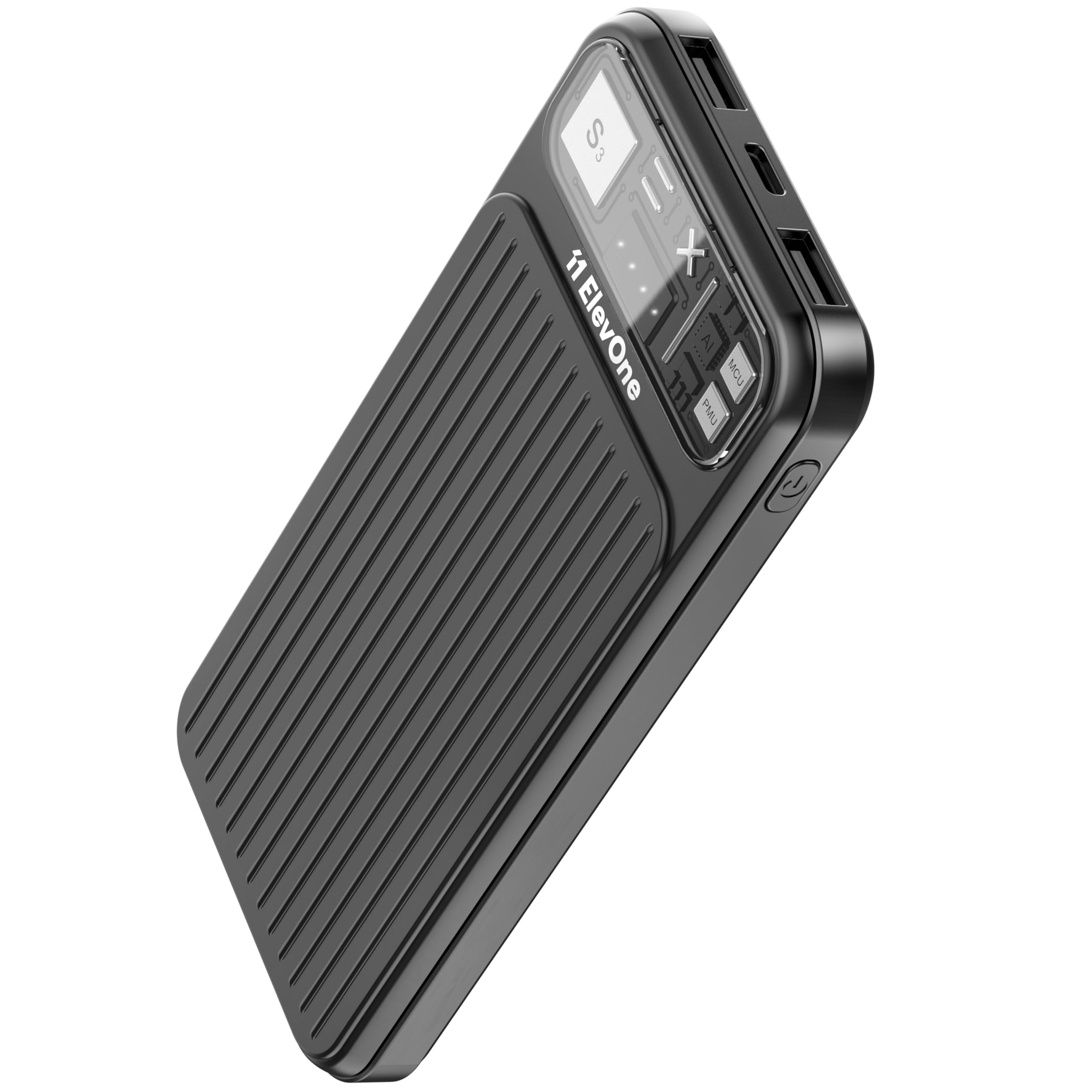ElevOne by Ambrane 10000mAh Slim & Compact Powerbank, 12W Fast Charging, Dual USB Output, LED Indicators with Transparent Design for iPhones, Android, Smart Watches & Other Device (Rapid X, Black) (B0CTQ5S9XK) Amazon Price History, Amazon Price Tracker