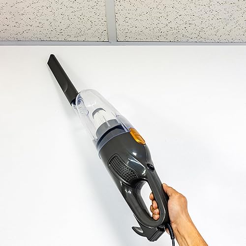 Miniatura 8 de OVENTE Aspiradora de palo con cable, aspiradora de mano eléctrica ligera 3 en 1 sin bolsa con motor de 400 W y potente succión para el hogar, suelos