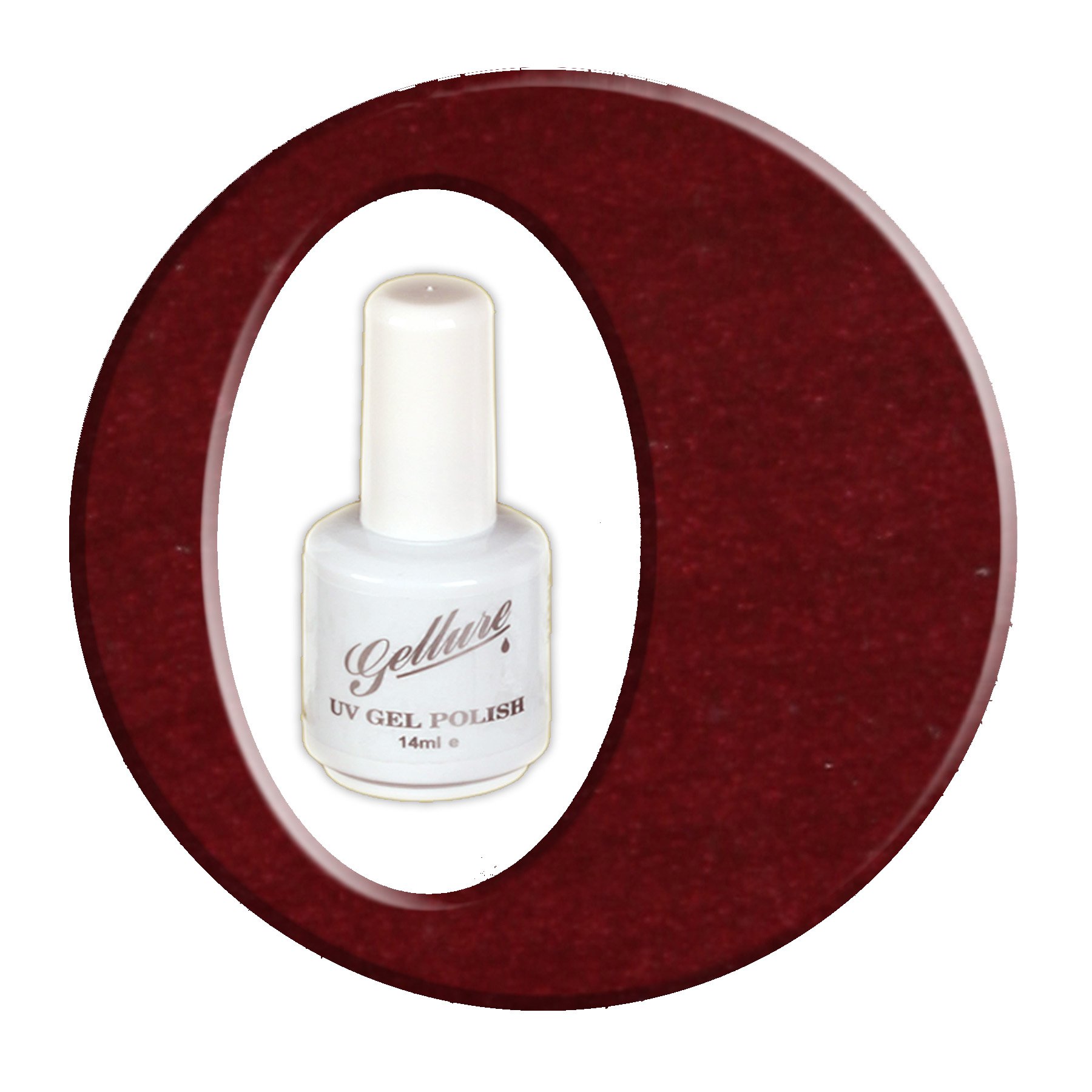 #20 Gellure U.V & L.E.D Gel Nail Polish - Seduction - A Deep, Opaque, Rich Burgundy with a subtle sheen; full of depth and seduction!