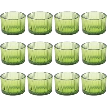 Pack of 12 Green Tea Light Holders Green Tea Light Holder Glass Tea Light