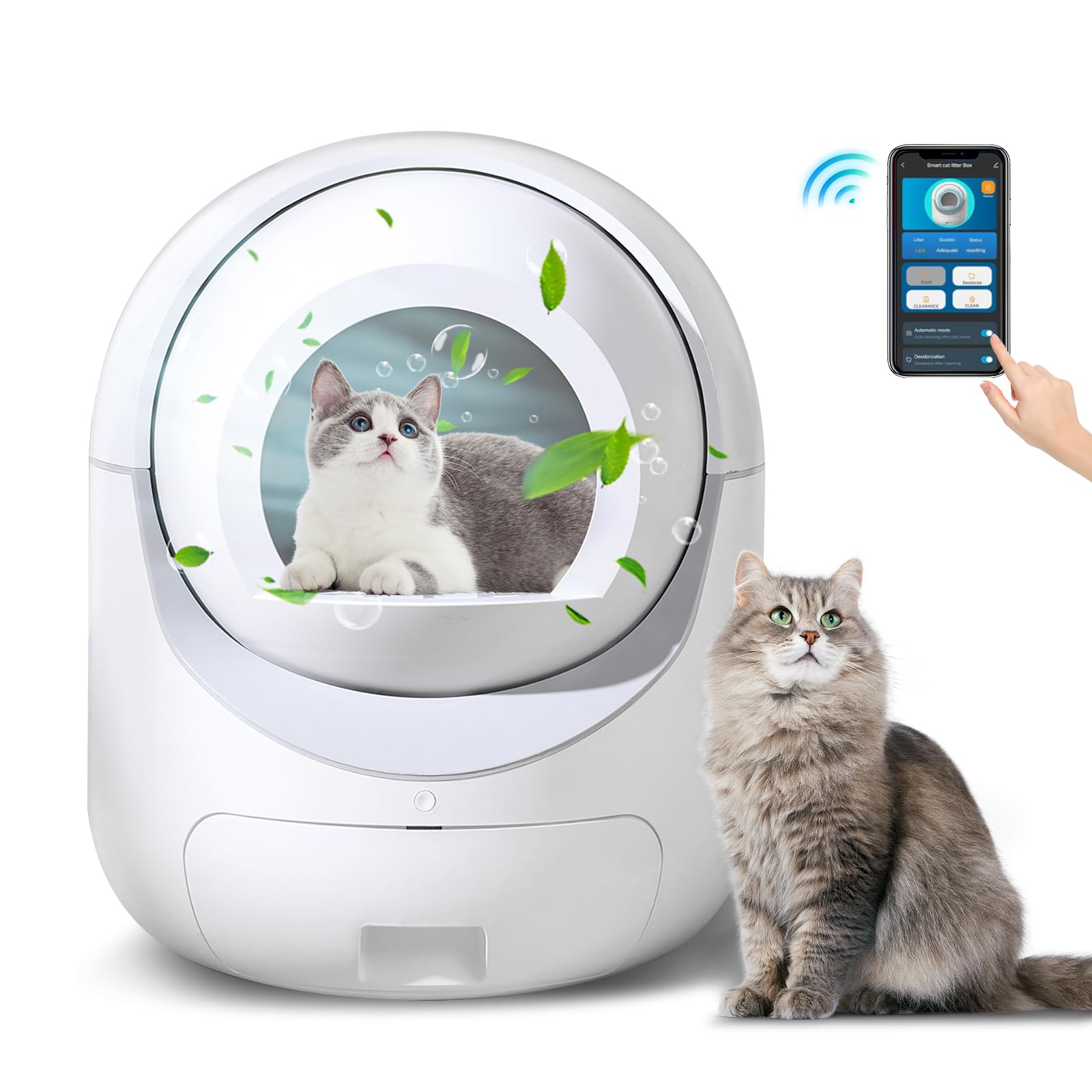 Photo 1 of Self-Cleaning Cat Litter Box - Large Automatic With App Control, Odor Removal, Anti-Pinch Safety Protection, Smart System Suitable for Multiple Cats