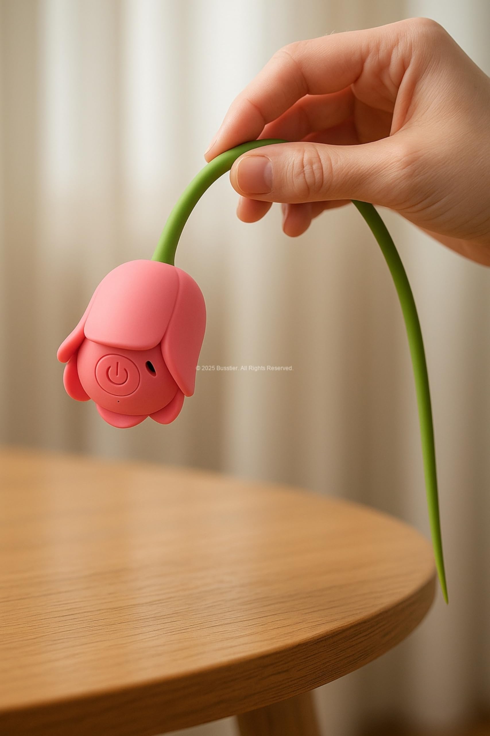 Busstier Akıllı İnteraktif Kedi Oyuncağı, Lale Şeklinde USB Şarjlı Otomatik Hareket Eden Silikon Saplı Eğlenceli Oyun Cihazı, Kediler İçin Evde Egzersiz ve Eğitim Amaçlı