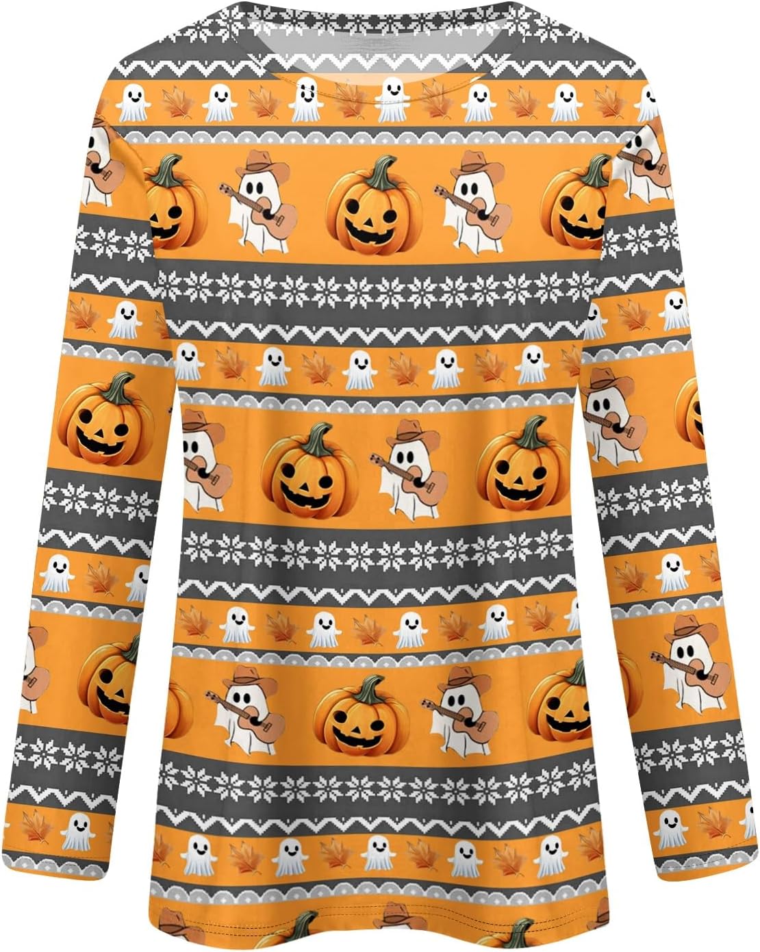 Women Long Sleeve Crewneck Halloween Fall Pumpkin Graphic Tops | Tops To Wear With Leggings, Horror Shirt, Womens Blouses, Plus Size Clothes, Blusas De Manga Larga Para Mujer