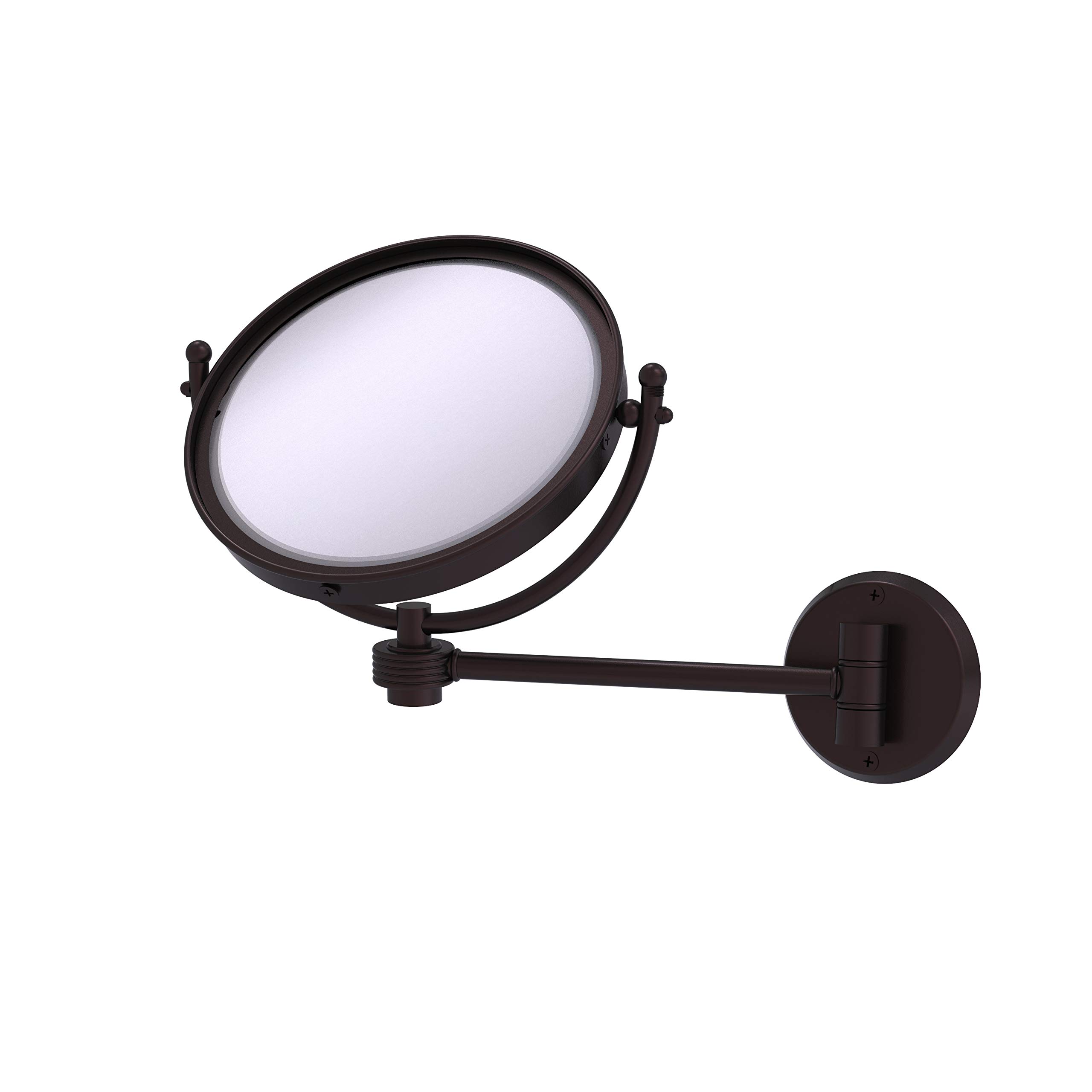 Allied Brass WM-5G/4X-ABZ 8 Inch Wall Mounted 4X Magnification Make-Up Mirror, Antique Bronze