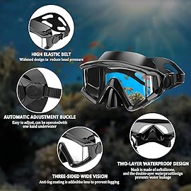 Diving mask Anti-Fog Swimming Snorkel mask Suitable for Adults Scuba Dive Swim Snorkeling Goggles Masks