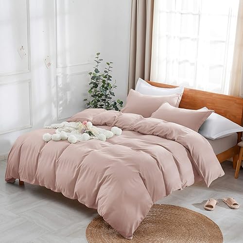 Miniatura 2 de Uhsupris - Juego de funda de edredón para cama queen (3 piezas, 100 % microfibra lavada, más suave y transpirable, con cremallera y ataduras en las