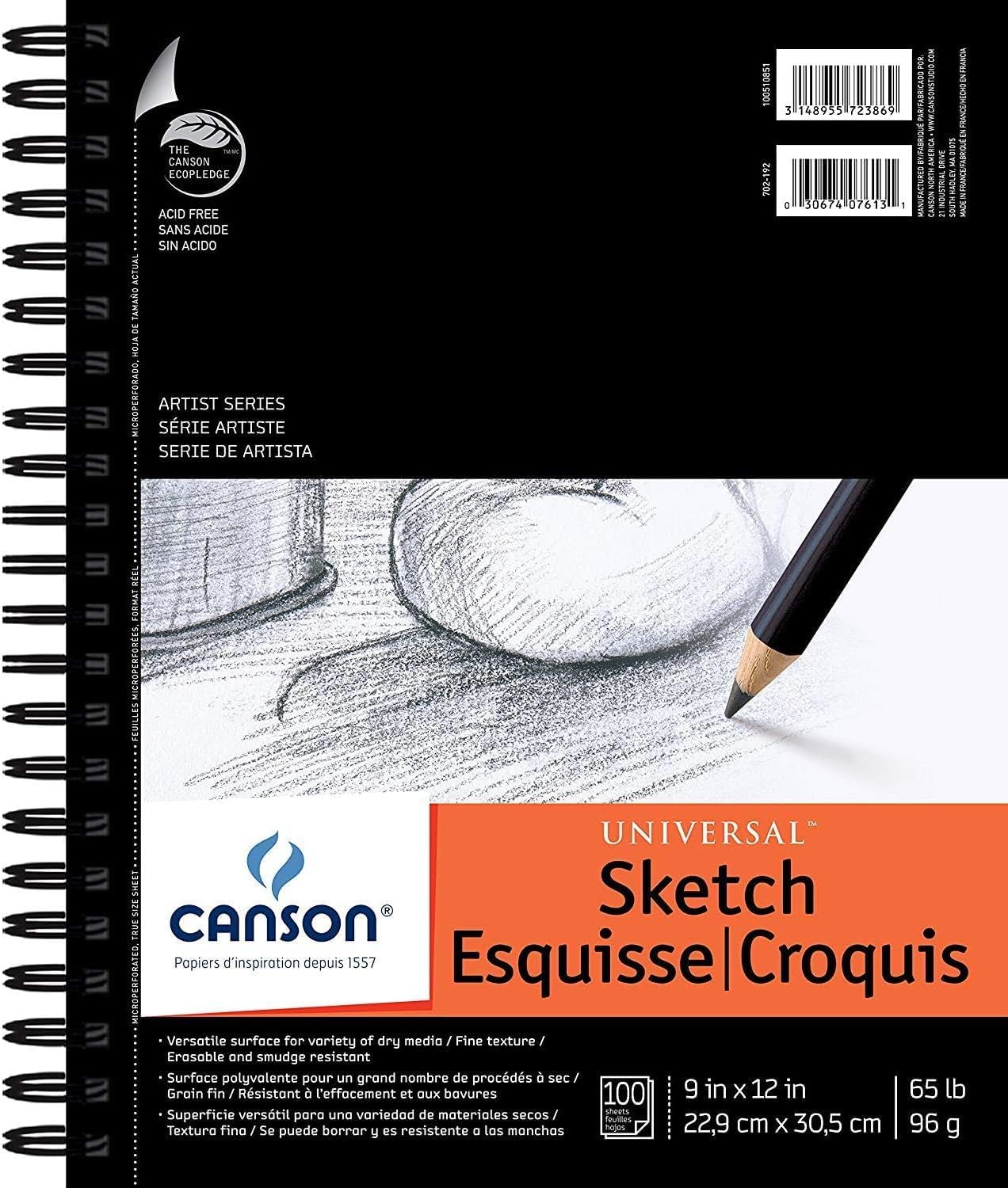 Canson SKETCH UNVSL 9X12R 100(6)
