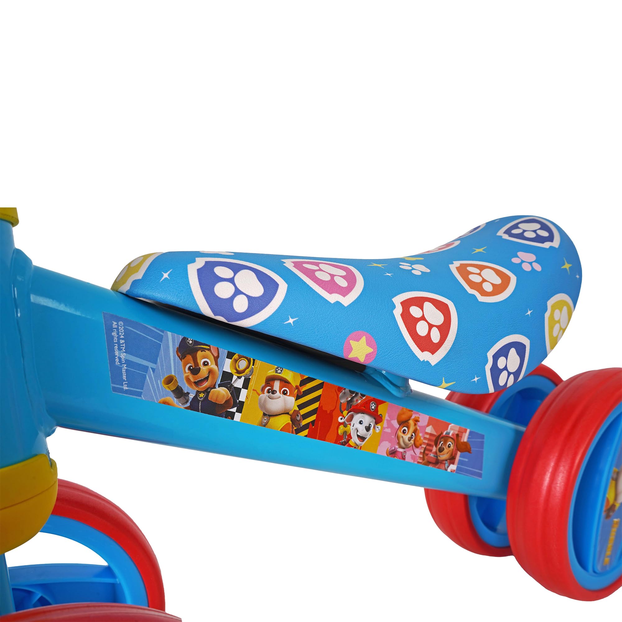 Paw Patrol La Patrulla Canina, Triciclo bebé, 47x25x37 cm, Máx. 15 kg + 1 año, 3 Ruedas antipinchazos, Asiento ergonómico, Estructura Estable, Diseño Colorido, Bicicleta sin Pedales (77749)