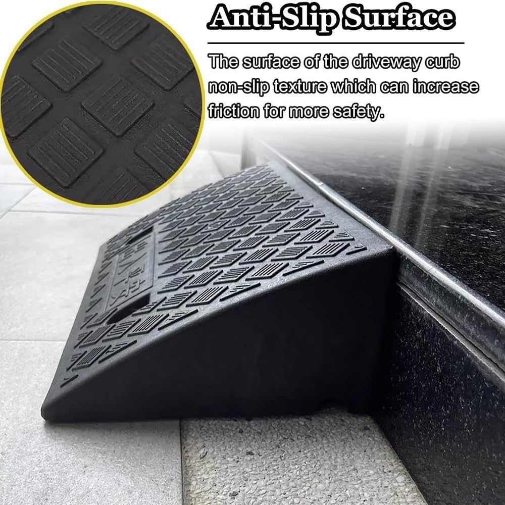 Rampas de Acceso para umbrales de 1" a 7", Ligeras y portátiles, Antideslizantes, para sillas de Ruedas y Cargas Pesadas (50 x 38 x 15 cm)