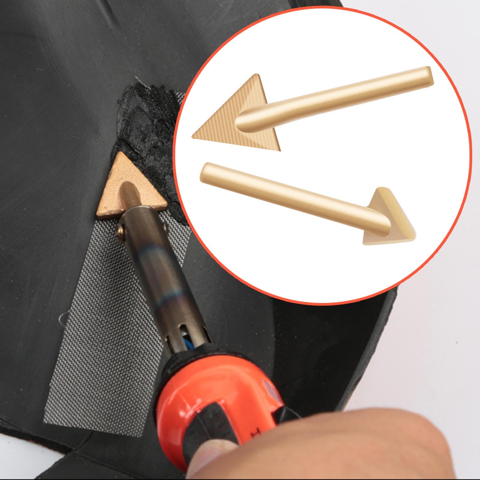 2 Pointes Fer à Souder Plastique - Panne Triangle Réparation Pare-chocs