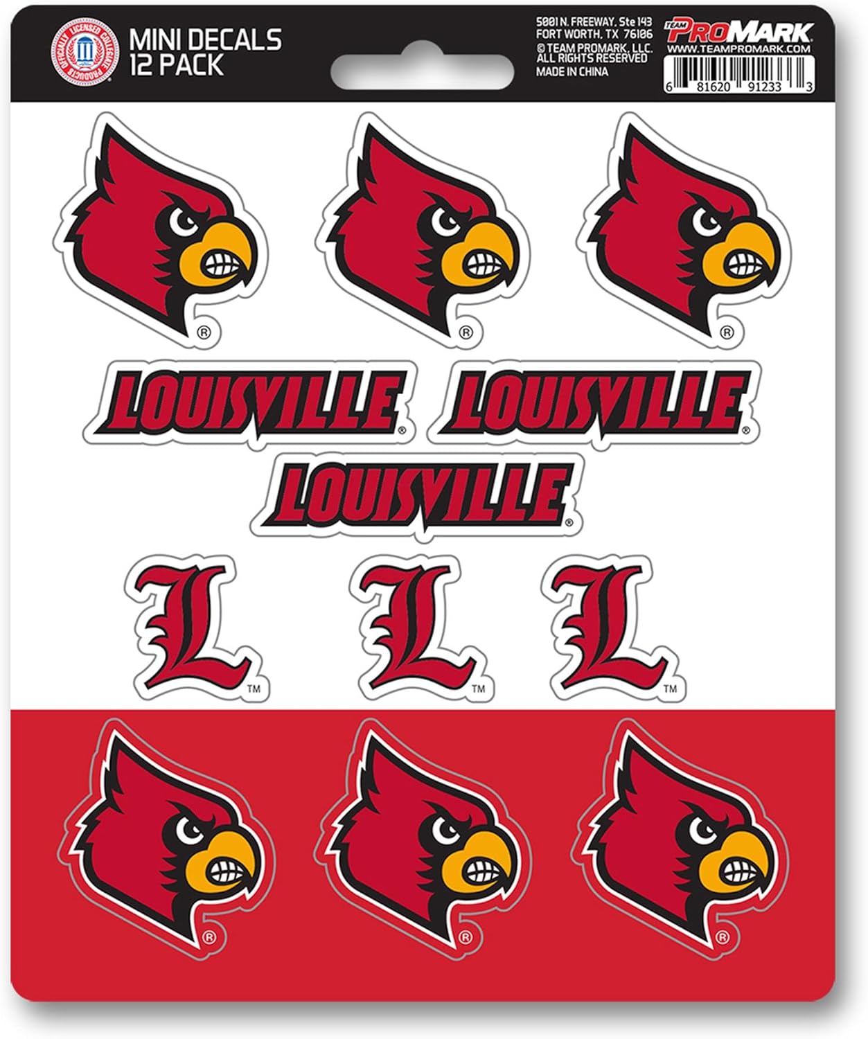 FANMATS NCAA Unisex-Youth Decal Set Mini 12 Pack