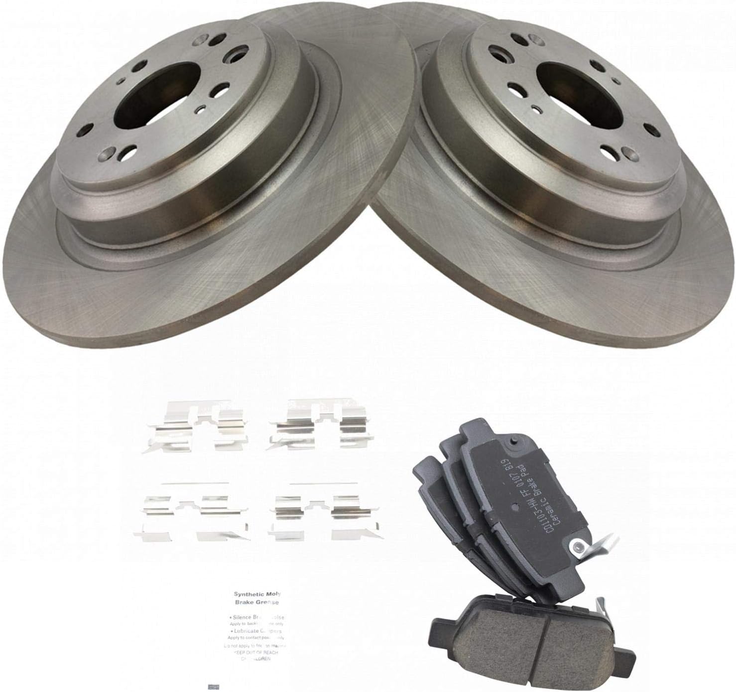 TRQ Rear Brake Pad & Rotor Kit for 2009-2014 Acura TL